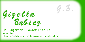 gizella babicz business card